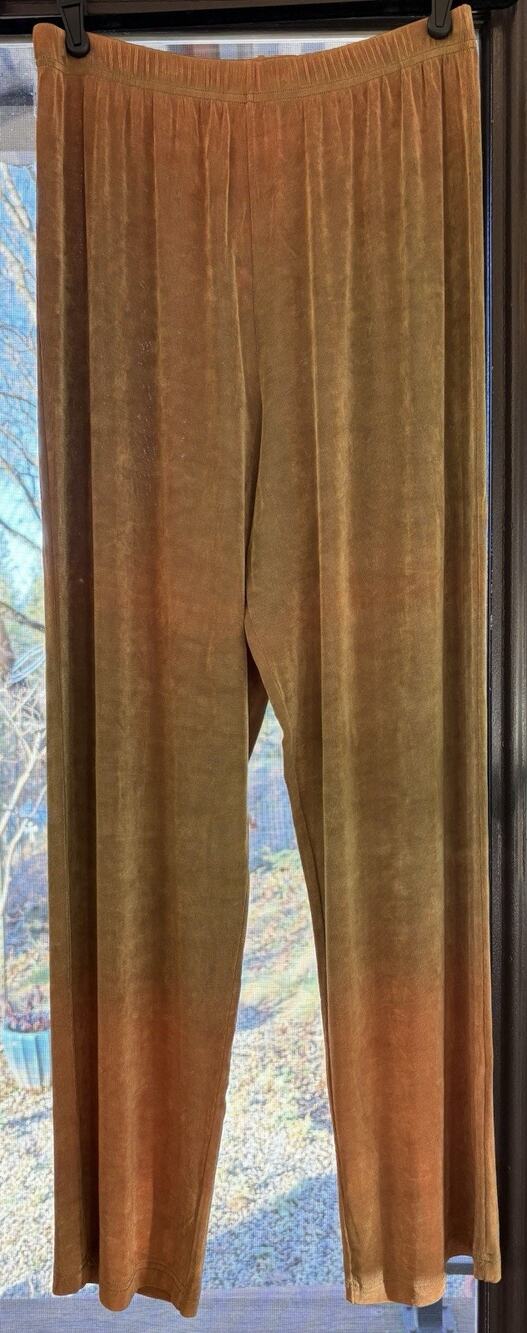 Designs by Lane Bryant Women's Sz 14/16 Brown Umbre Stretch Lounge Pants Dressy
